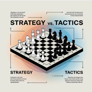 chess board showing tactics and strategy