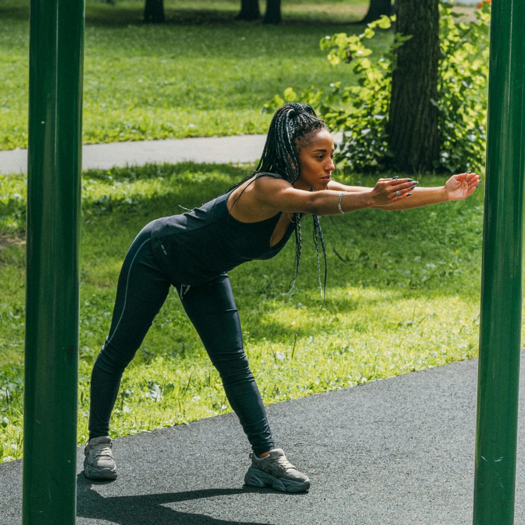 women in the ground for exercise and physical fitness