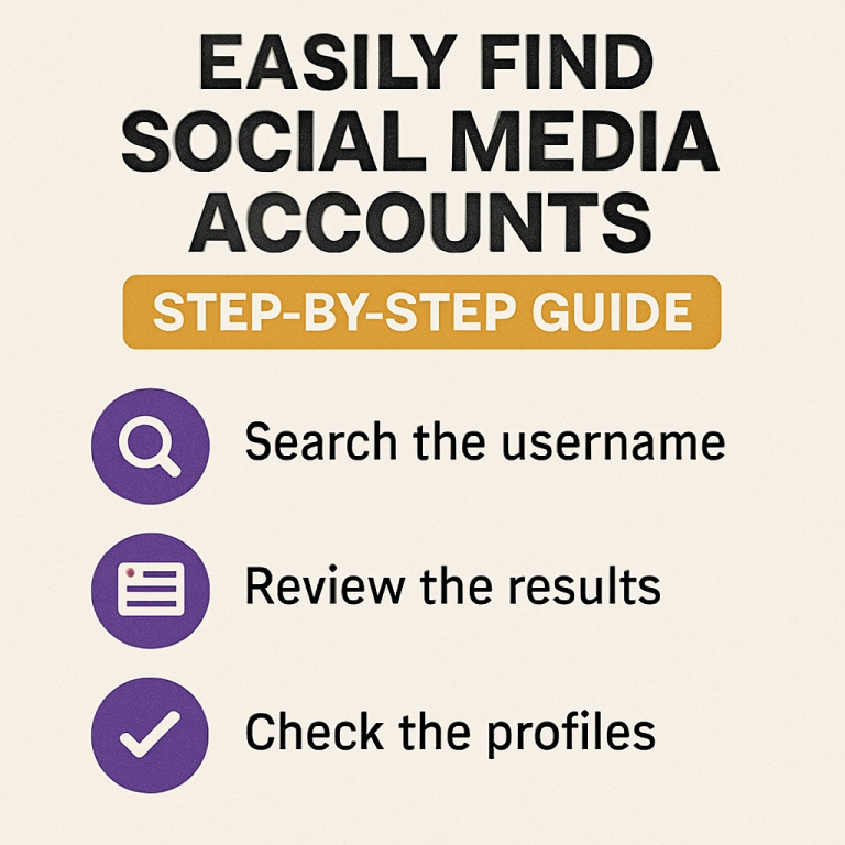 easily find social media account