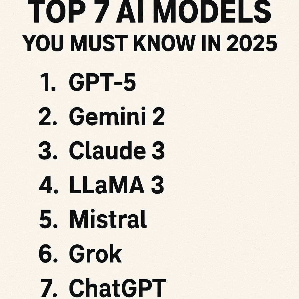top 7 ai models
