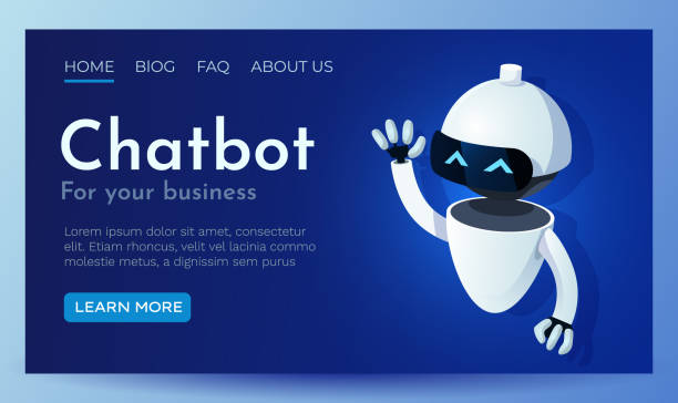 Character bot for mobile app design. Artificial intelligence